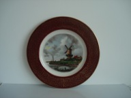 TALERZ OZDOBNY Z WIDOKIEM - 27 cm. !!!