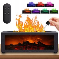Nawilżacz powietrza ognisko kominek LED RGB dyfuzor timer + Pilot