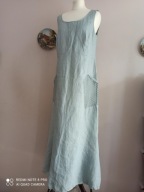 BLACKY DRESS BERLIN SUKIENKA lniana kieszenie 40