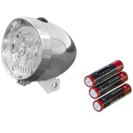 Lampka przód JY-592A srebrna 3 LED