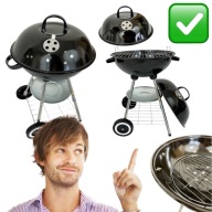 DUŻY GRILL WĘGLOWY STALOWY OGRODOWY STAZER SMOKEY – PRZENOŚNY I ZAMYKANY