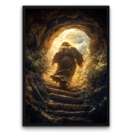 Plakat z ramą 50x70 cm Wyjście z Grobu Jezus Religia | Pomysł na Prezent