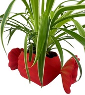 Doniczka Osłonka Cukierek dekoracyjna ozdobna nowoczesna czerwono żółta 3D