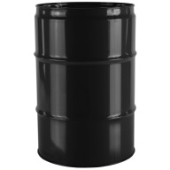 Beczka do składowania Beczkopol metalowa 60 l czarna z korkami 2'' i 3/4