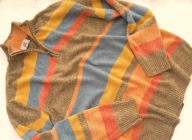 ALBA MODA 100% KASZMIR MĘSKI SWETER W PASY L