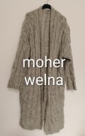 Sweter moher wełna kardigan L