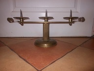 STARY ŚWIECZNIK LICHTARZ OŁTARZOWY MOSIĘŻNY