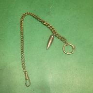 Pozłacana Zabytkowa dewizka do zeg. kieszonkowego -27,0 cm