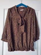 Cache Cache bluzka wiązana groszki print preppy old money elegancka boho