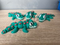 Brelok Zawieszka dla dzieci Krokodyl z dużymi oczami fleksi 3D