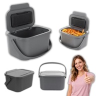 KOSZ NA ŚMIECI NA ODPADY BIO POJEMNIK DO SEGREGACJI NA OBIERKI SZARY 4.5L