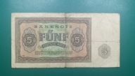 Niemcy,NRD,DDR, Banknot 5 Marek 1948, RS