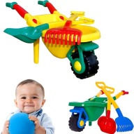 DUŻA TACZKA OGRODOWA DLA DZIECI ZABAWKA DO PIASKU LATO WÓZEK KOPARKA POLSKA