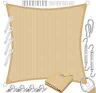 Żagiel przeciwsłoneczny HDPE Kesser Piaskowy 4x4 m