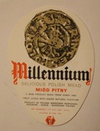 ETYKIETA - Millennium - MIÓD PITNY - DELICIOUS POLISH MEAD - WARSZAWA