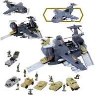 ZESTAW WOJSKOWY SAMOLOT BOJOWY 10 FIGUREK + POJAZDY WOJSKOWE ARMIA PREZENT