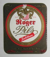 STARA ETYKIETA PIWO ROGER PILS JUBILAUM BROWAR NAMYSŁÓW ROZLEWNIA GERPOL