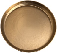 TACA TACKA PODSTAWKA DEKORACYJNA OZDOBNA ZŁOTA METALOWA NA DEKORACJE 34 CM