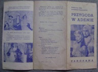 PRZYGODA W ADENIE -film prod. francuskiej -program kinowy -lata 50-te