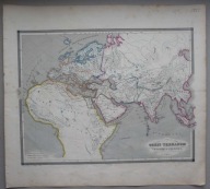 MAPA ŚWIATA STAROŻYTNEGO, POLSKA, REICHARD/FORBIGER, NORYMBERGA 1853