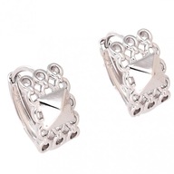 83858 KOLCZYKI PLATYNOWANE 16/9 MM eleganckie ażurowe