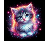 Panel z nadrukiem wodoodporny na torbę 45/45cm kot kociak oxford