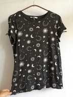 T-shirt damski z nadrukiem w gwiazdy C&A 36 odkryte ramiona (142)