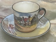 ROYAL DOULTON Shakespeare's Country WARE DICKENS WARE FILIŻANKA Z PODSTAWKĄ
