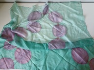 Śliczna chusta apaszka jedwabna morskie odcienie