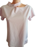 Bluzka T-shirt z chokerem różowa r.uniwersalny