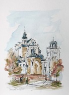 Warszawa akwarela format a4 autor R. Kępa