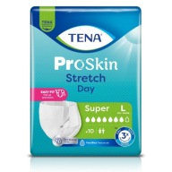 TENA Stretch ProSkin Super Day pieluchomajtki elastyczne L na dzień 10szt