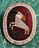 ODZNAKA VII OGÓLNOZAKŁADOWY RAJD GÓRSKI PPRD MAJ 1970 BESKID ŚLĄSKI