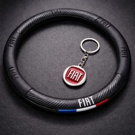 Pokrowiec na kierownice nakładka Fiat z brelokiem na klucze