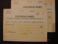 Czek bankowy GOTENHAFEN ( Gdynia )