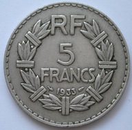 Francja 5 franków 1933