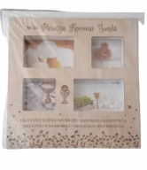 RAMKA GIGANT NA ZDJĘCIA KOMUNIA ŚWIĘTA BIAŁA 40x40cm