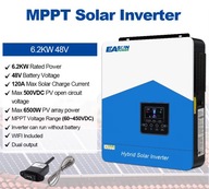 Inwerter hybrydowy solarny off-grid EASUN 6.2KW-48V WIFI DZIALA BEZ ACU