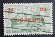 Nowa Zelandia -5 kasowany nadruk