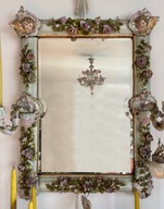 LUSTRO PORCELANA Z RAMIONAMI ŚWIECZNIKÓW