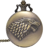 Zegarek kieszonkowy, naszyjnik, wisiorek - Wilk nr.38