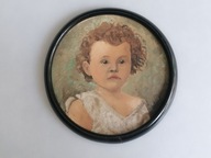 OKRĄGŁY OBRAZEK OLEJNY RĘCZNIE MALOWANY