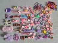 Zestaw Do Włosów Stitch Gumki Hello Kitty Spinki Kapibara 65 + 50szt B40