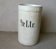 Ceramiczny KUBEK Miarka na SPIRYTUS 1/2 Litra ma 100 lat WŁOCŁAWEK Koło ???