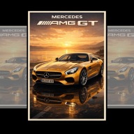 Plakat Motoryzacyjny Mercedes AMG GT A4 (21 x 29,7 cm)