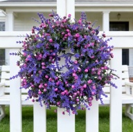 Wianek wieniec ozdobny wiosenny dekoracja drzwi okien wiosna lawenda hit