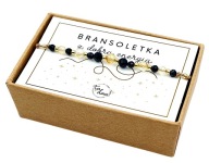 Bransoletka OCHRONA i POWODZENIE Czarny TURMALIN złota/ srebrna prezent