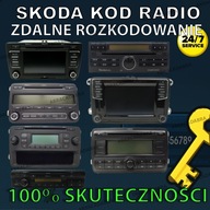 SKODA RADIO KOD ZDALNE ROZKODOWANIE KOD DO RADIA - 100% SKUTECZNOŚCI