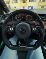 Skórzana kierownica z Carbonu Alcantara do VW Golf 7 GTI GTD GTE R Polo.,.