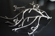 ŚWIECZNIK RZEŹBA METAL ARTYSTYCZNY HAND MADE UNIKAT MEGA DUŻY DANISH DESIGN